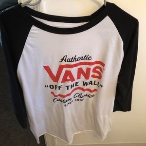 Vans baseball style tee